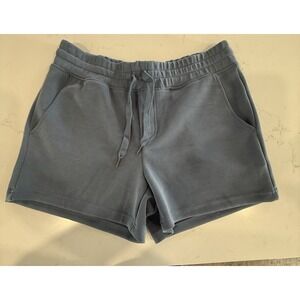 Te Verde Women Blue Drawstring Sweat Shorts Size S Lightweight Lounge Casual NWT